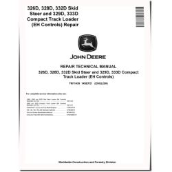 329D, 333D Compact Track Loaders, 326D, 328D and 332D Skid Steer Loaders with EH Controls Repair Manual (TM11439)