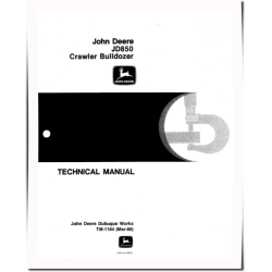 850 and JD850 Crawler Dozers Technical Manual (TM1164)