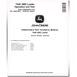 744K (SN: E630720-664577) 4WD Loaders Operation and Test Manual (TM11742)