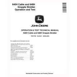 640H Cable Skidders and 648H Grapple Skidders (SN. from 630436) Operation and Test Manual (TM11795)