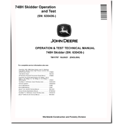748H (SN: 630436-) Grapple Skidders Operation and Test Manual (TM11797)