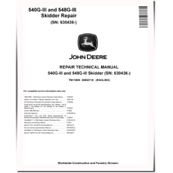 540G-III Cable Skidders and 548G-III Grapple Skidders Repair Manual (TM11809)