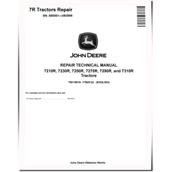 7210R, 7230R, 7250R, 7270R, 7290R and 7310R Tractors (SN: 080001-093999) Repair Manual (TM118919)