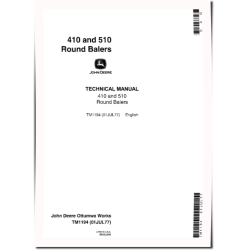410 and 510 Round Balers Technical Manual (TM1194)