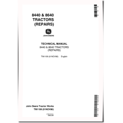 8440 and 8640 4WD Articulated Tractors Technical Manual (TM1199)