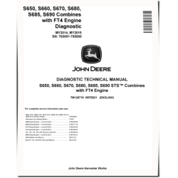 S650, S660, S670, S680, S685 and S690 MY2014-MY2015 Combines (SN: 765001-785000) Diagnostic Manual (TM120719)