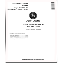444K (SN: E642101-670307) 4WD Loaders with iT4 Engine 4045HDW56 Repair Manual (TM12091)