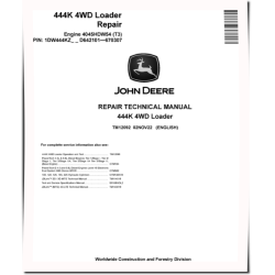 444K (SN: D642101-670307) 4WD Loaders with T3 Engine 4045HDW54 Repair Manual (TM12092)