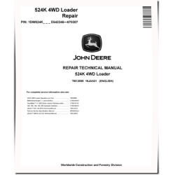 524K (SN: E642246-670307) 4WD Loaders with iT4 Engine 6068HDW84 Repair Manual (TM12095)