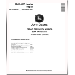 524K (SN: D642246-670307) 4WD Loaders with T3 Engine 6068HDW74 Repair Manual (TM12096)