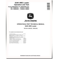 624K (SN: 642635-658064) 4WD Loaders with Engine 6068HDW79 (T3), 6068HDW83 (S2) Operation and Test Manual (TM12102)