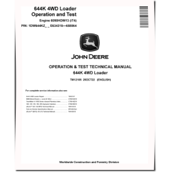 644K (SN: E634315-658064) 4WD Loaders with iT4 Engines 6090HDW13 Operation and Test Manual (TM12105)
