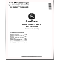 644K (SN: 642444-658217) 4WD Loaders with Engines 6068HDW80 (T3), 6068HDW83 (S2) Repair Manual (TM12108)