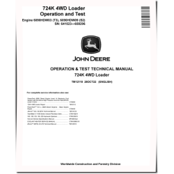 724K (SN: 641523-658296) 4WD Loaders w. Engine 6090HDW03 (T3), 6090HDW09 (S2) Operation and Test Manual (TM12110)