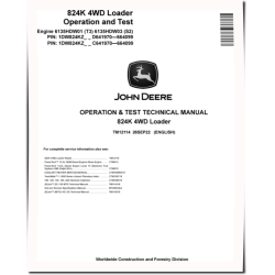 824K (SN: 641970-664099) 4WD Loaders with Engines 6135HDW01 (T3), 6135HDW03 (S2) Operation and Test Manual (TM12114)
