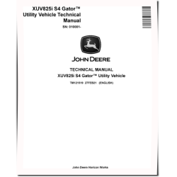 XUV825i S4 (SN. from 010001) Gator Utility Vehicles Technical Manual (TM121519)