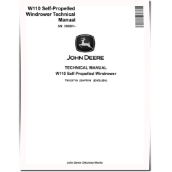 W110 (SN. from 390001) Self-Propelled Windrowers Technical Manual (TM121719)