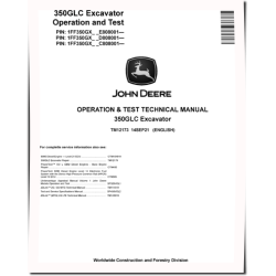 350GLC Crawler Excavators (SN. from 808001) Operation and Test Manual (TM12173)