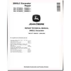 250GLC Crawler Excavators (SN. from 608001) Repair Manual (TM12177)