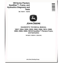 DB37,DB44, DB55, DB58, DB60, DB66, DB74, DB80, DB83, DB88, DB90, DB120 Planters (SN:750101-755100) Diagnostic Manual (TM122619)