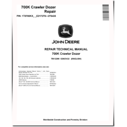 700K (SN: E217278-275435) Crawler Dozers Repair Manual (TM12295)
