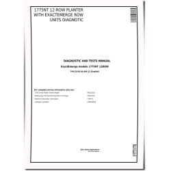 1775NT 12-Row Planters with ExactEmerge Row Units Diagnostic Manual (TM123519)