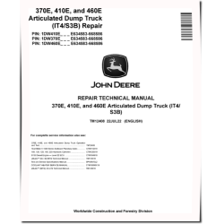 370E, 410E and 460E iT4/S3B Articulated Dump Trucks (SN: E634583-668586) Repair Manual (TM12408)