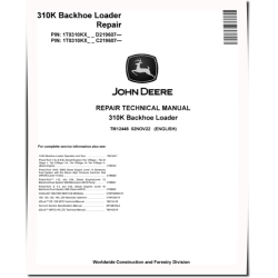 310K Backhoe Loaders (SN. from C219607, D219607) Repair Manual (TM12448)