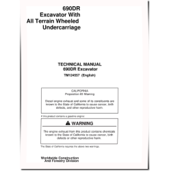 690DR Excavators With All Terrain Wheeled Undercarriage Technical Manual (TM124557)