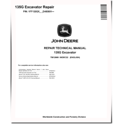 135G (SN. from E400001) Crawler Excavators Repair Manual (TM12669)