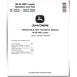 WL56 (SN: C000010-000508, D000326-000508) 4WD Loaders w.T2/S2 Engines Operation and Test Manual (TM12741)