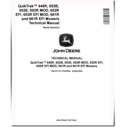 QuikTrak 648R, 652B, 652E, 652R EFI/MOD, 661R (EFI) Walk-Behind Mowers Technical Manual (TM127719)