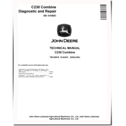 C230 (4LZ-11, 4LZ-11A) Combines (SN. from 010000) Technical Manual (TM128519)