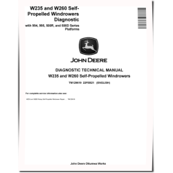 W235 and W260 Self-Propelled Windrowers Diagnostic Manual (TM129619)