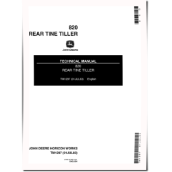820 and 820A Rear Tine Tillers Technical Manual (TM1297)