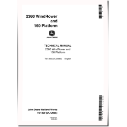 2360 Windrowers and 160 Draper Platforms Technical Manual (TM1300)