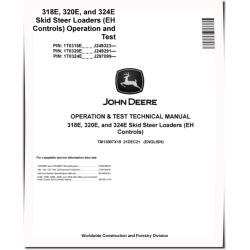 318E, 320E and 324E Skid Steer Loaders with EH Controls (SN. from J249323) Operation and Test Manual (TM13007X19)