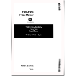 F910 and F930 Front Mowers Technical Manual (TM1301)