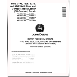 319E, 323E Compact Track Loader, 318E, 320E, 324E Skid Steer Loader w.EH Controls (SN.from J249291) Repair Manual (TM13011X19)