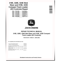 319E, 323E Compact Track Loaders, 318E, 320E, 324E Skid Steer Loaders w.EH Control (SN.from G253889) Repair Manual (TM13013X19)