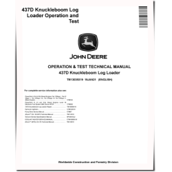 437D (SN: C254107-) Knuckleboom Log Loaders Operation and Test Manual (TM13035X19)