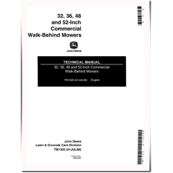32 Inch, 36 Inch, 48 Inch and 52 Inch Commercial Walk-Behind Mowers Technical Manual (TM1305)