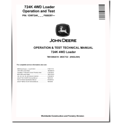 724K (SN. from F658297) 4WD Loaders Operation and Test Manual (TM13054X19)