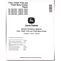 770G, 770GP, 772G and 772GP Motor Graders (SN: C656729-678817, D656729-678817) Repair Manual (TM13069X19)
