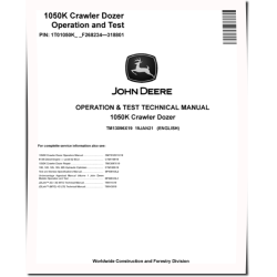 1050K (SN: F268234-318801) Crawler Dozers Operation and Test Manual (TM13096X19)