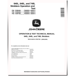 640L Skidders, 648L and 748L Grapple Skidders (SN. F666893—690813) Operation and Test Manual (TM13133X19)