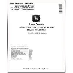 848L and 948L (SN. F666893—690813) Grapple Skidders Operation and Test Manual (TM13137X19)