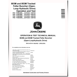 803M and 853M (Open Loop Hydraulic Drive) Tracked Feller Bunchers Operation and Test Manual (TM13147X19)