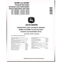 803MH and 853MH (Closed Loop Hydrostatic Drive) Tracked Harvesters Operation and Test Manual (TM13150X19)