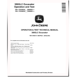 350GLC (SN. from C808001, D808001) Crawler Excavators Operation and Test Manual (TM13196X19)